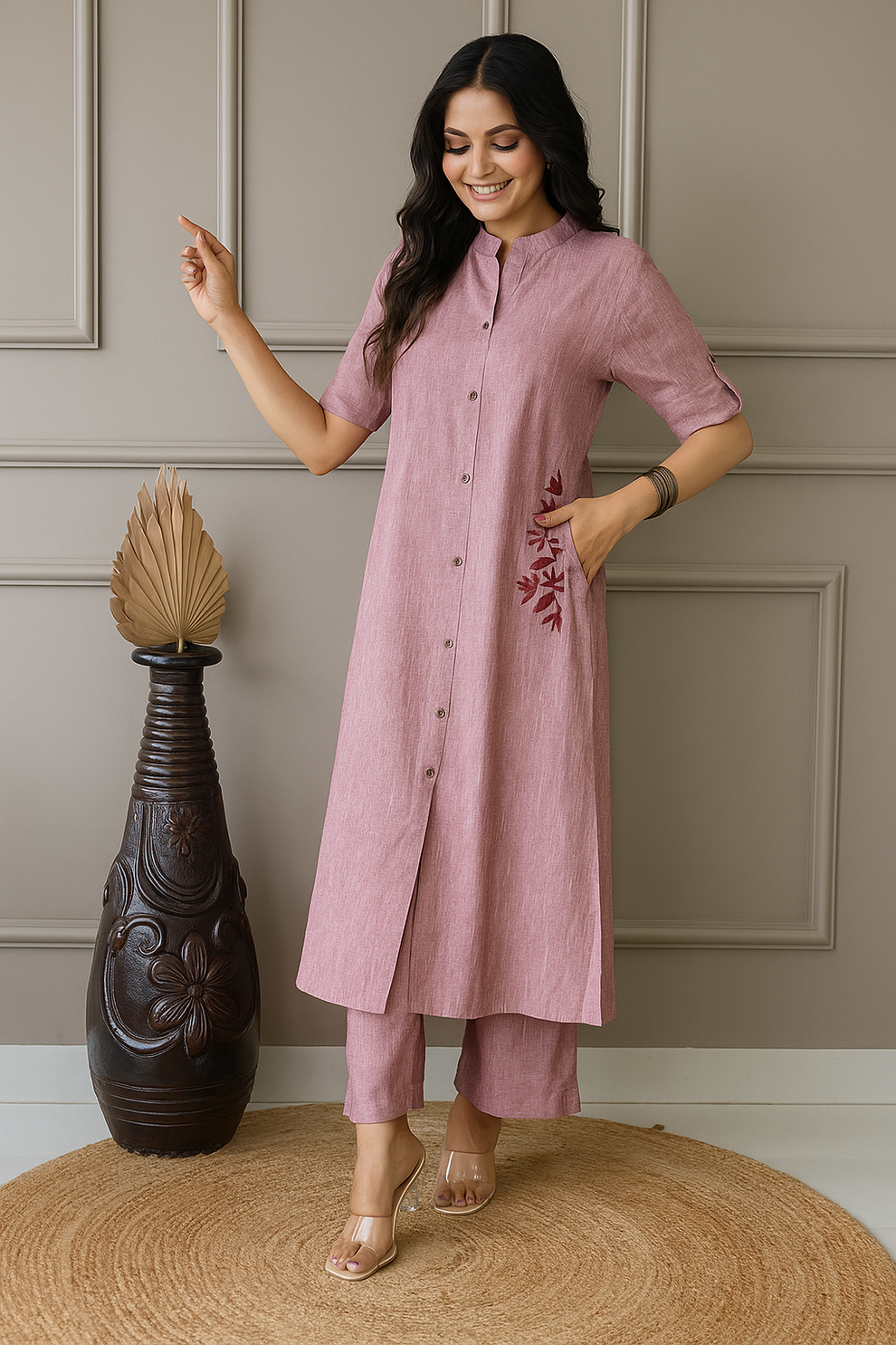 Bm levender kurta pant
