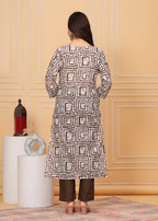 Sequence Hand Work Cotton Suit Set With Printed Dupatta