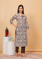 Sequence Hand Work Cotton Suit Set With Printed Dupatta