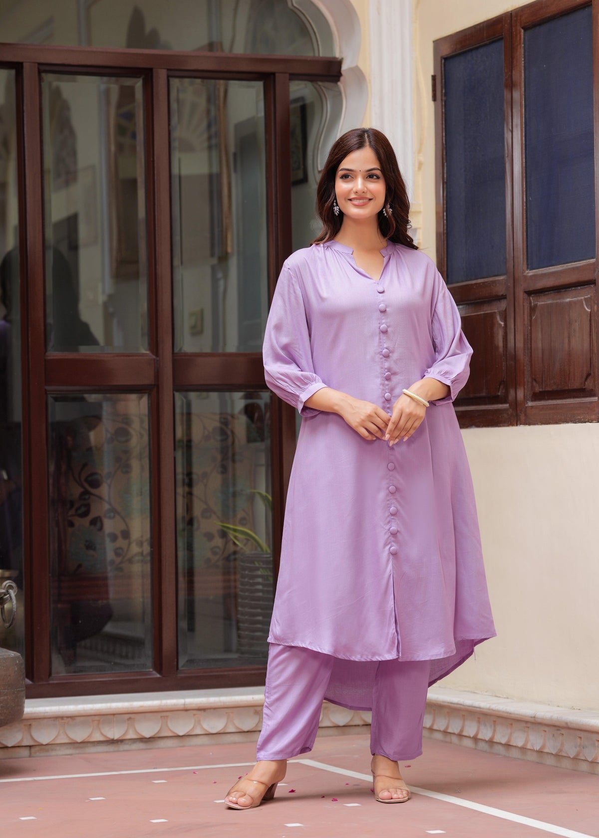 Lilac Rayon Co-Ord Set