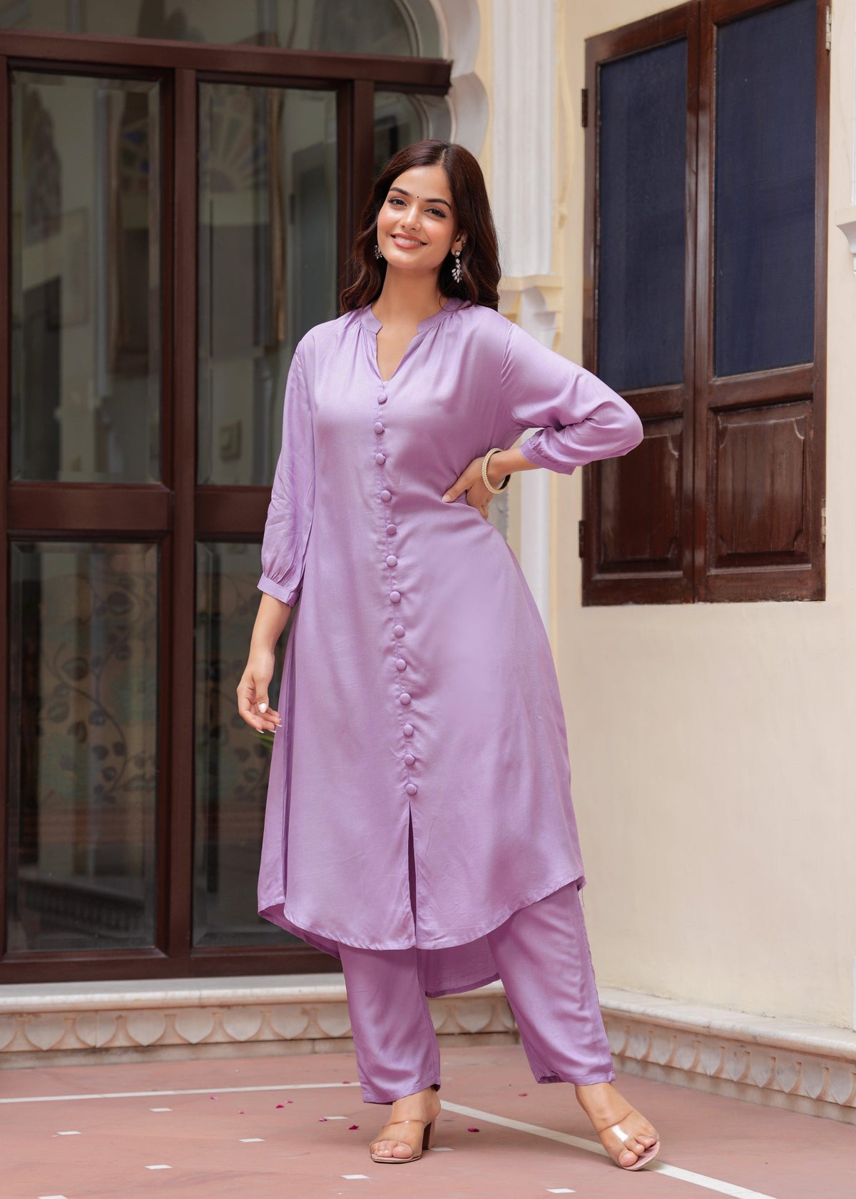 Lilac Rayon Co-Ord Set