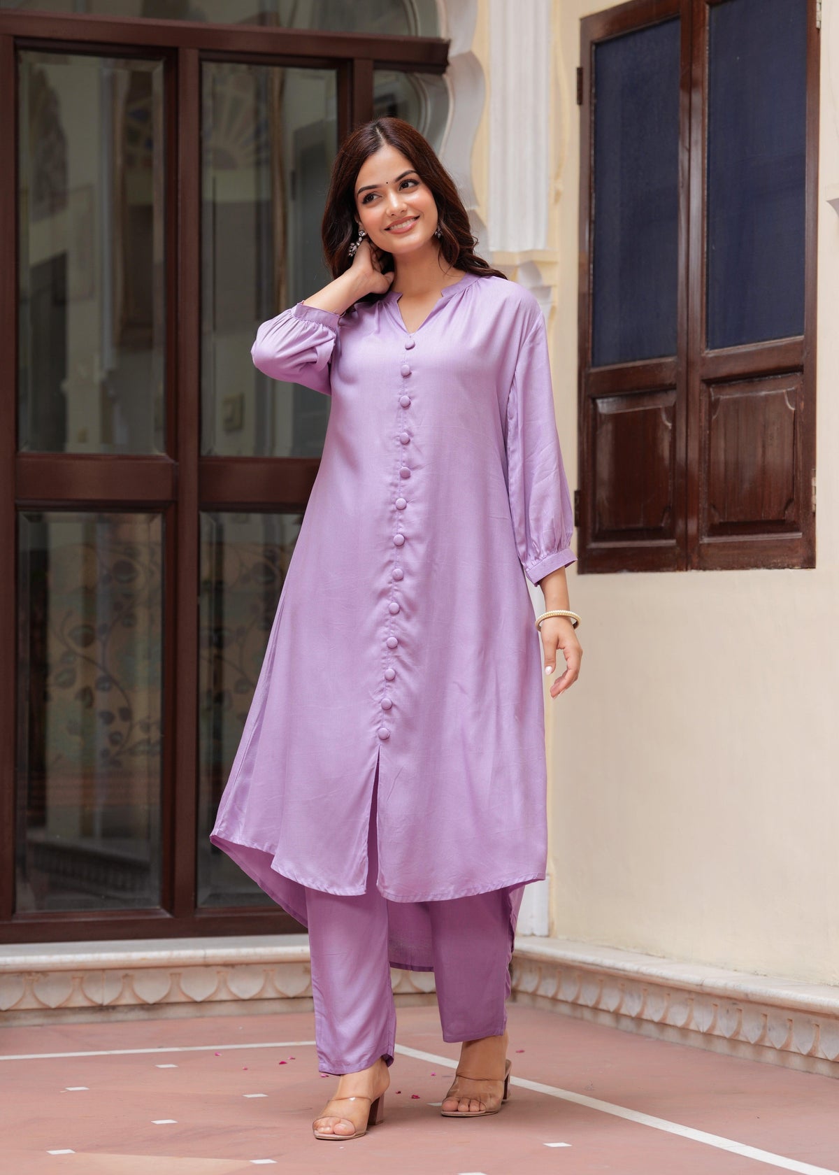 Lilac Rayon Co-Ord Set