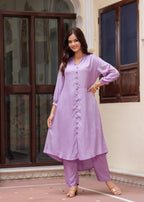 Lilac Rayon Co-Ord Set