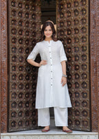 Pearl Bush Katha Cotton Kurta and Palazzo Set