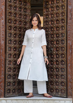 Pearl Bush Katha Cotton Kurta and Palazzo Set