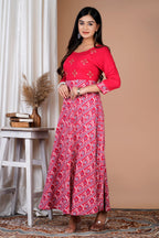 Printed Anarkali Gown