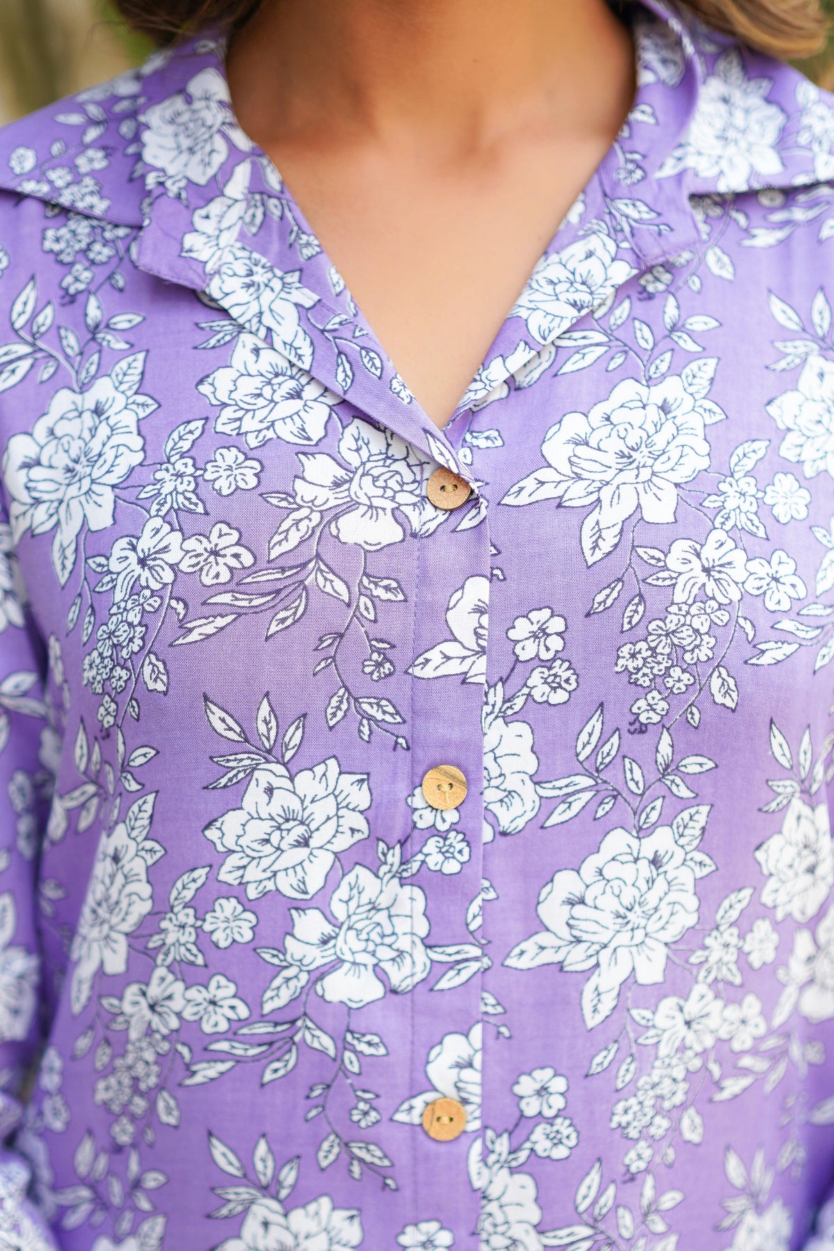 Floral Printed Lavender Purple Co Ord Set