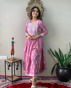 Ethnic Motifs Printed Nayra Cut Kurta and Pant Set