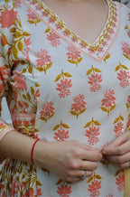 Floral Printed Kurta Pant Set with Dupatta