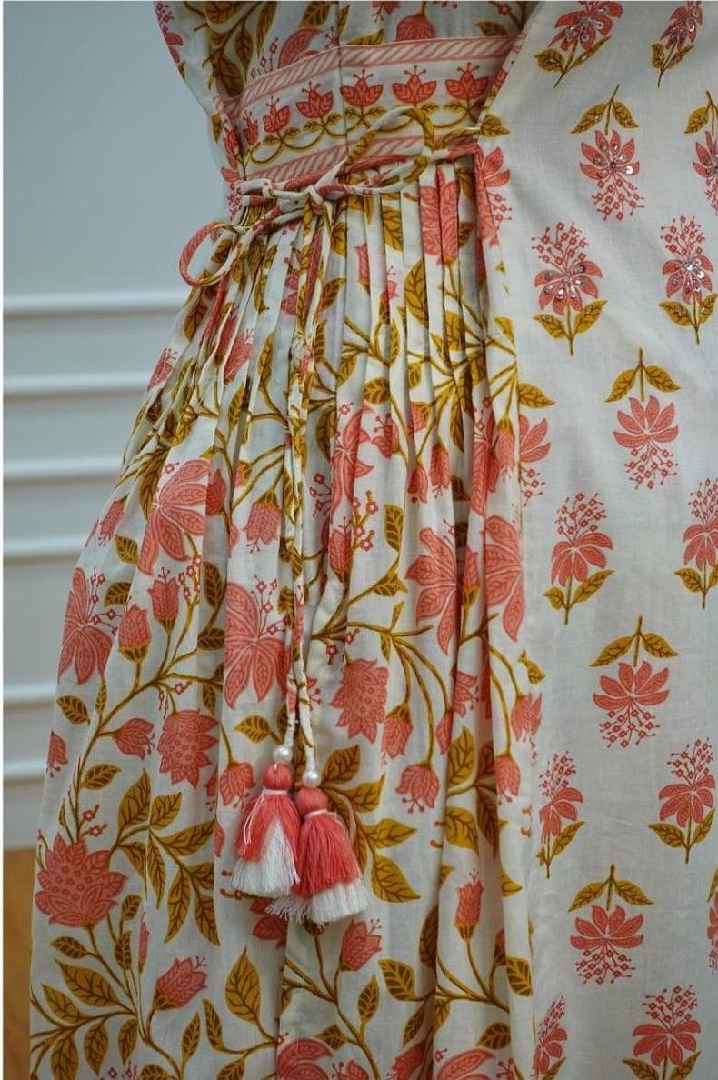 Floral Printed Kurta Pant Set with Dupatta
