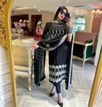 Zari Embroidered Kurta and Pant Set With Georgette Dupatta