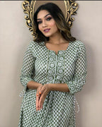 Procion Printed Nayra Cut Kurta and Pant Set