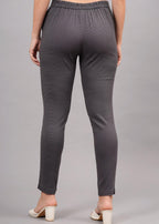 Dark Grey Stretchable Cotton Pant