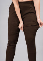 Brown Stretchable Cotton Pant