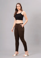 Brown Stretchable Cotton Pant