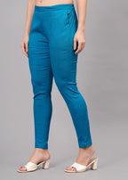 Pacific Blue Stretchable Cotton Pant