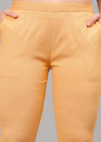 Pale Copper Stretchable Cotton Pant