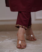 Beautiful Pure Cotton Super Dyed Embroidery Suit